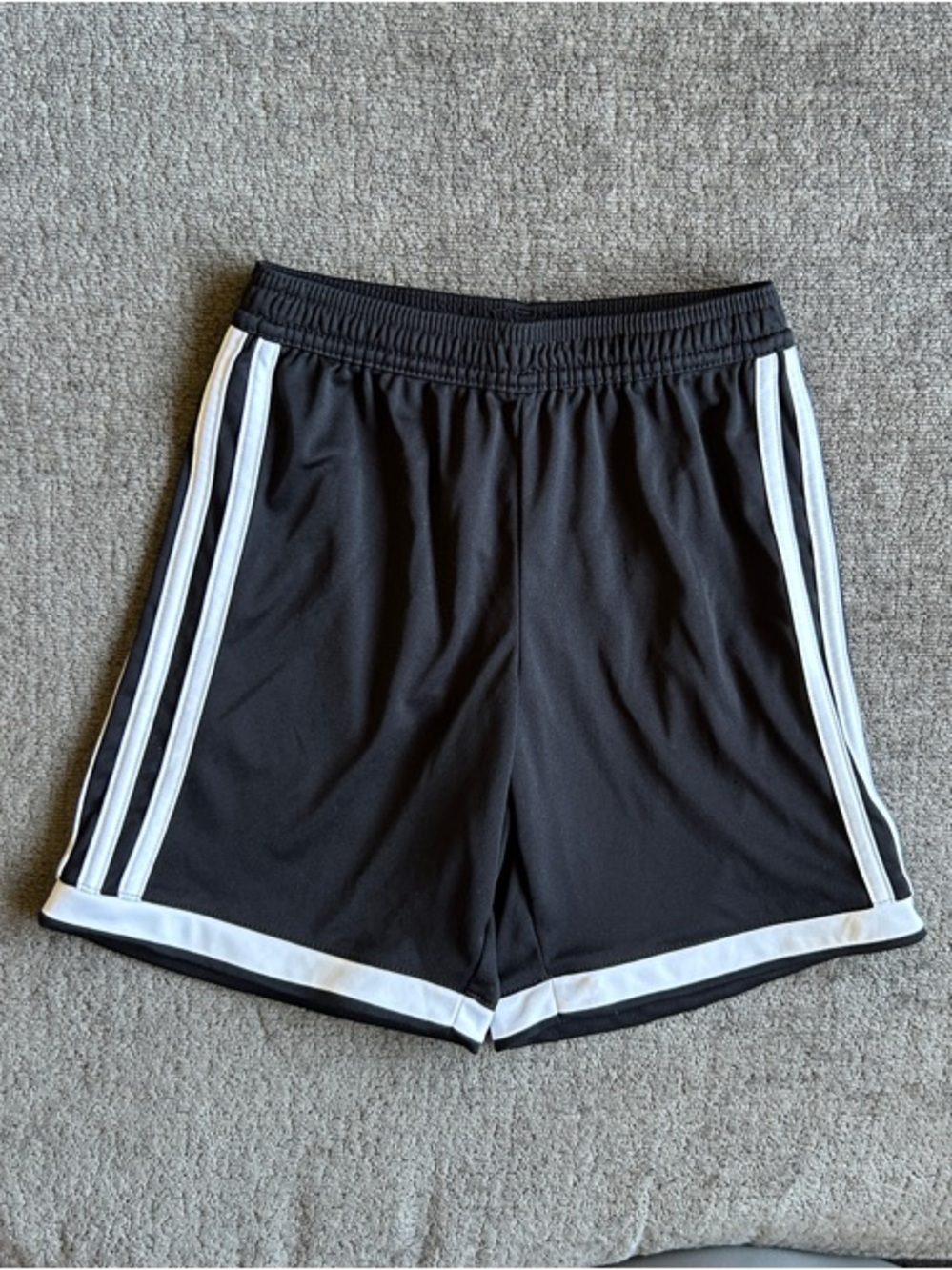 adidas Black and White Kids Athletic Shorts